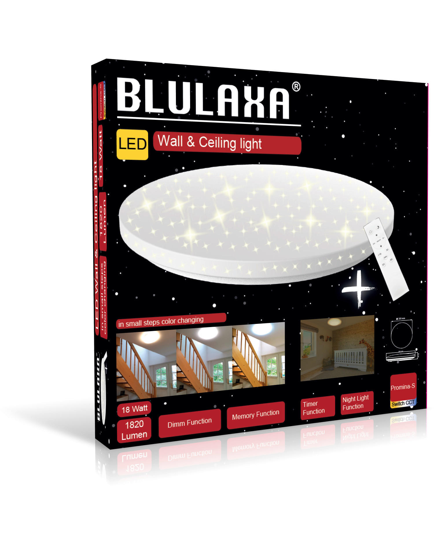 Blulaxa LED-Deckenleuchte D: ca. 28 cm LED-Deckenleuchte_Promina - (28,00cm) - Blulaxa