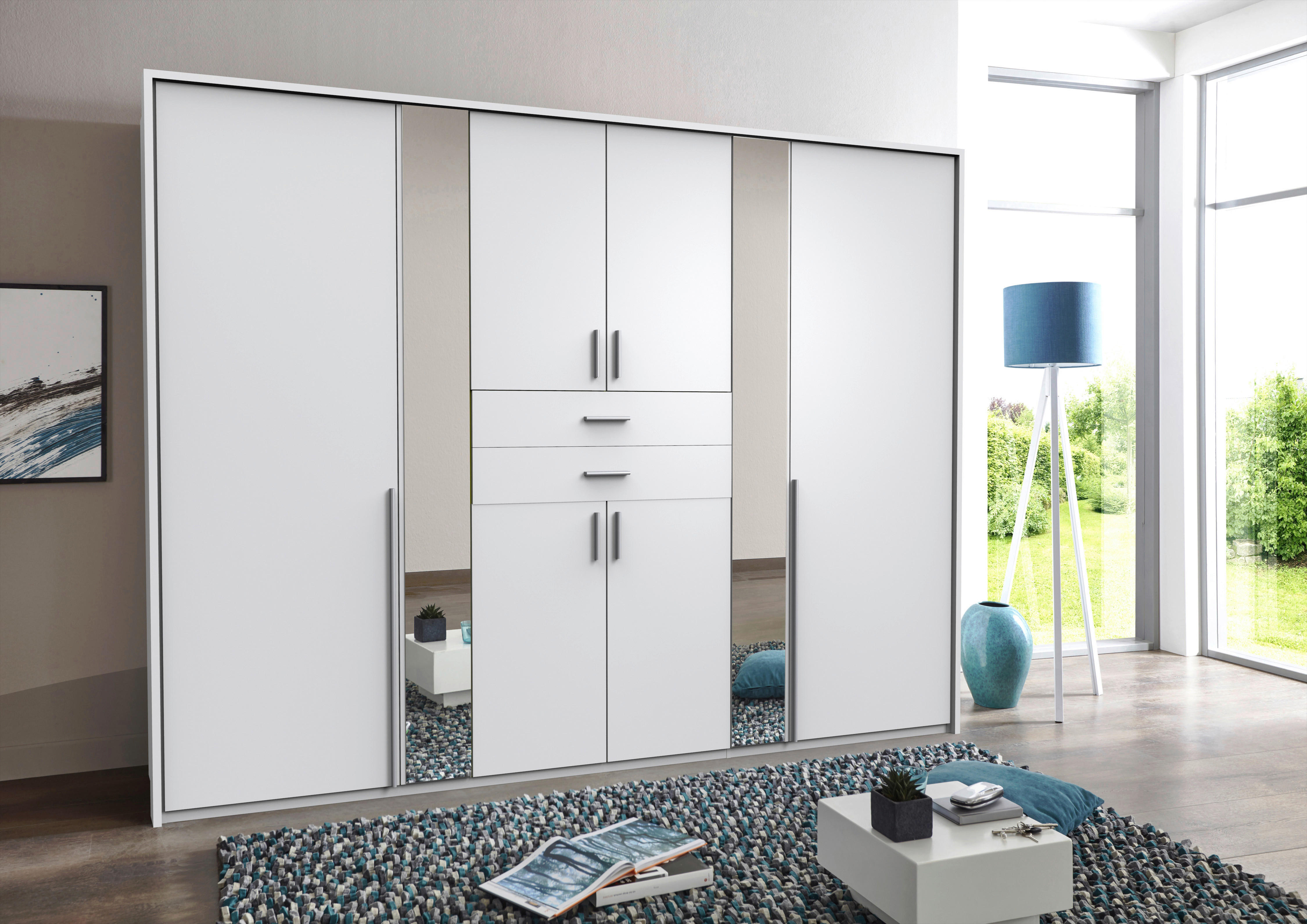 Kleiderschrank Vanea weiß B/H/T: ca. 270x210x58 cm Vanea - weiß (270,00/210,00/58,00cm)