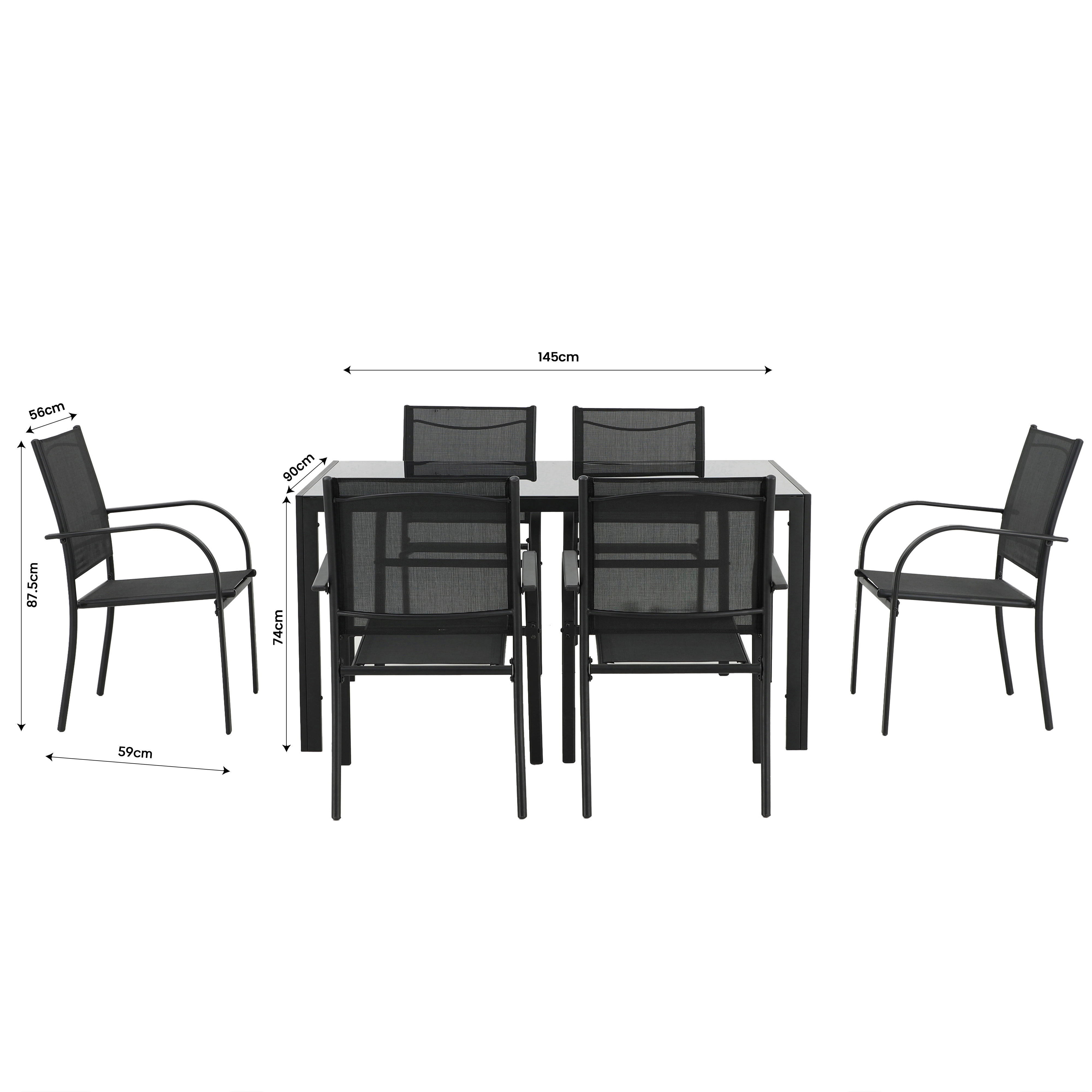 Thumbnail - POCOline Gartensitzgruppe Marbella schwarz Stahl