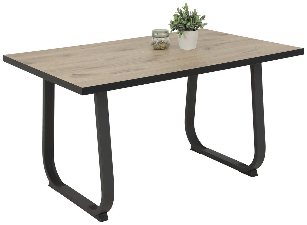 Esstisch Luise schwarz B/H/T: ca. 140x76x90 cm Luise - schwarz (140,00/76,00/90,00cm) - Hela