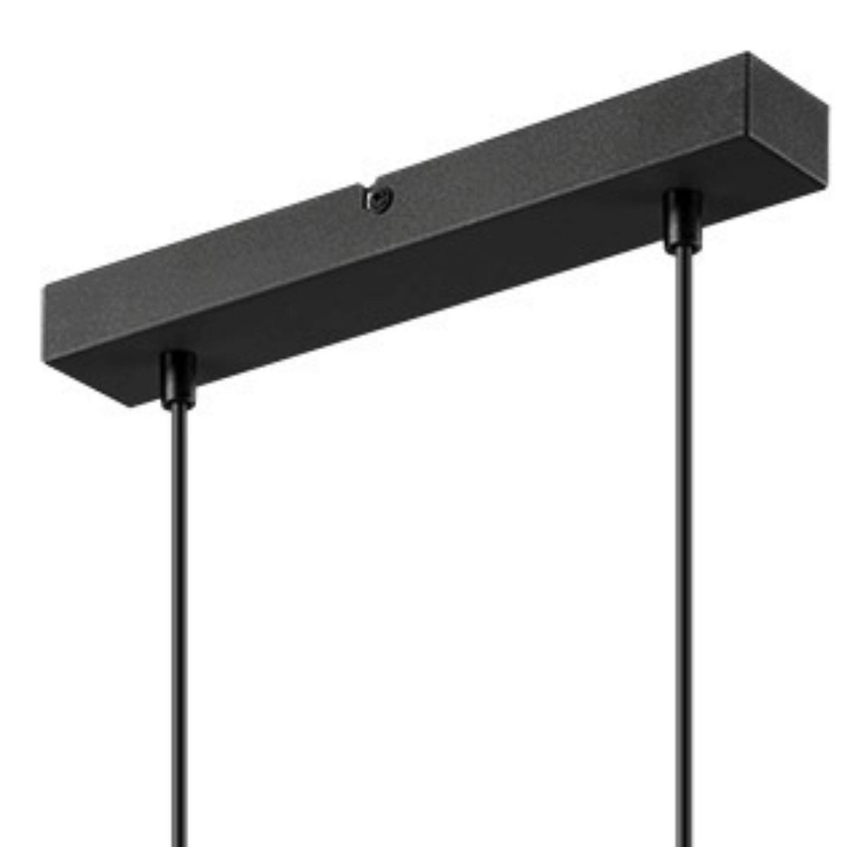 Lamkur Pendelleuchte schwarz Stahl B/H/L: ca. 8x99x32 cm E27 2 Brennstellen DIEGO - schwarz (32,00/8,00/99,00cm) - Lamkur