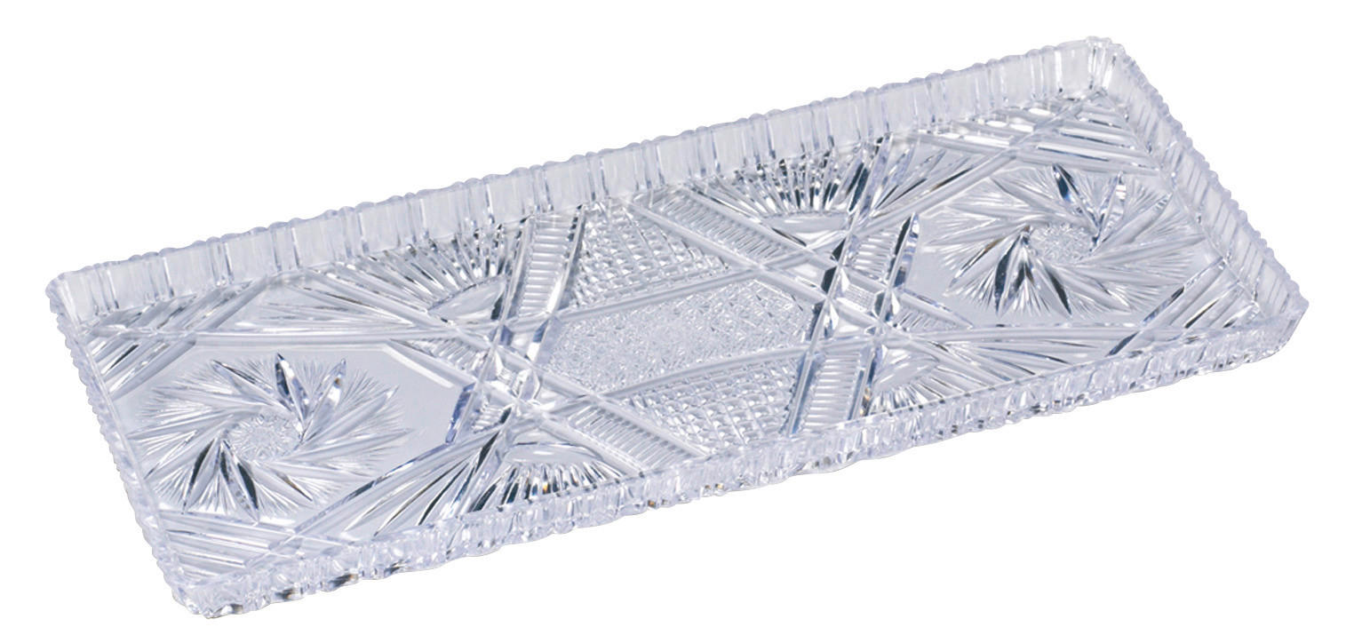 Tortenplatte glasklar B/H/L: ca. 15x1,8x34 cm Tortenplatte - glasklar (34,00/15,00/1,80cm)