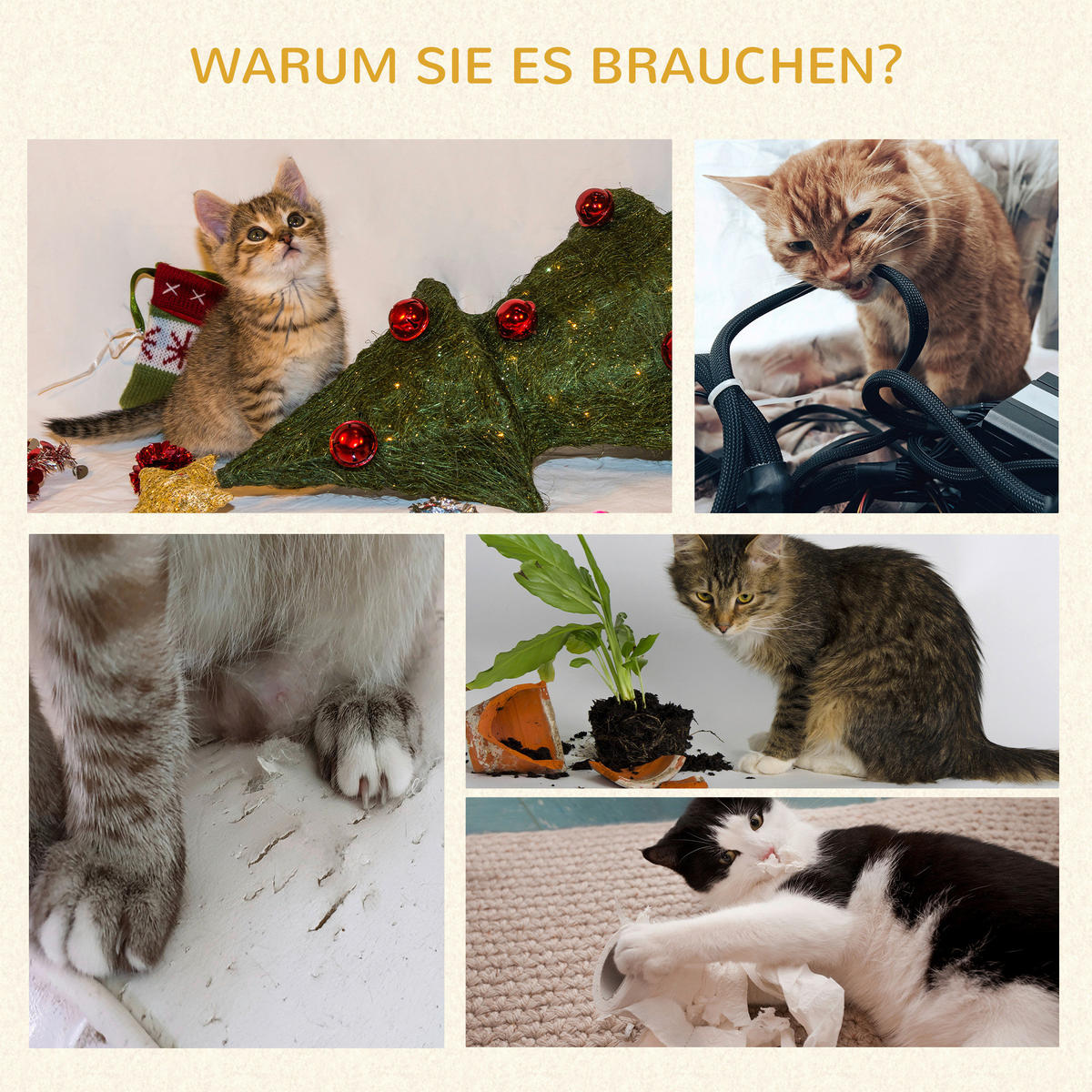 PawHut Kratzbaum braun Polypropylen B/H/L: ca. 40x40x57 cm Kratzbaum - braun (57,00/40,00/40,00cm) - PawHut