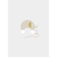 Komar Poster Baby Happy Elefant B/L: ca. 50x70 cm Baby Happy - (50,00/70,00cm) - Komar