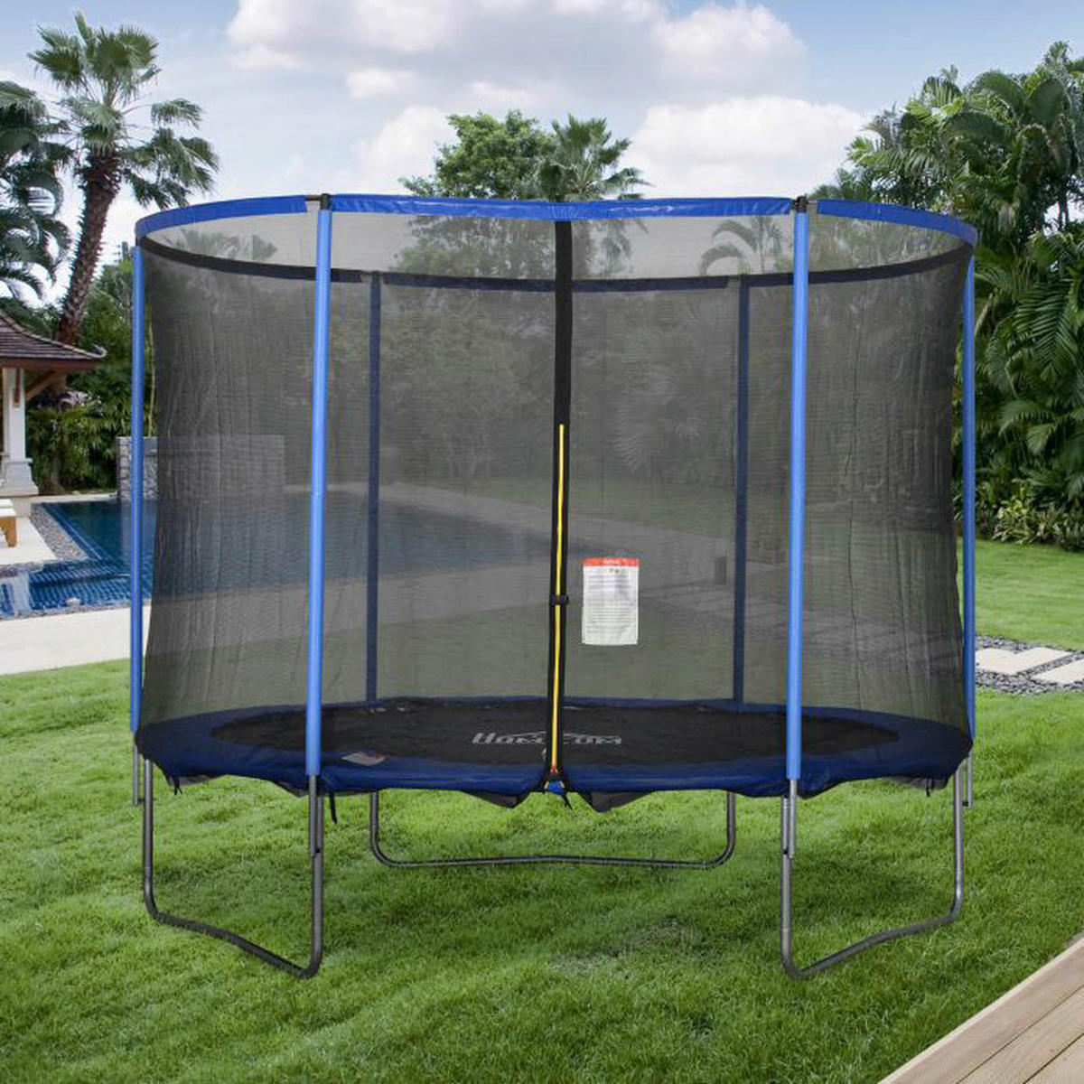 HOMCOM Trampolin blau Trampolin - blau/schwarz - HOMCOM