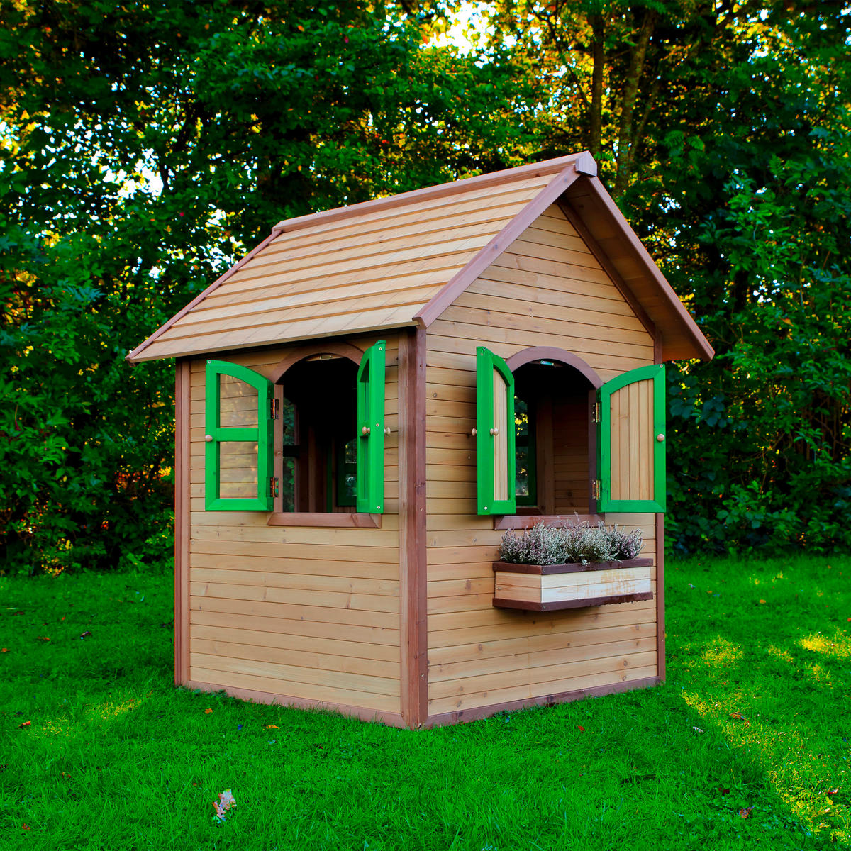 AXI Spielhaus Julia natur B/H/T: ca. 137x175x151 cm Julia - natur/grün (137,00/175,00/151,00cm) - AXI