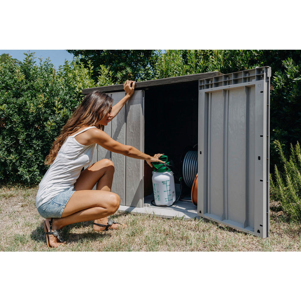 Thumbnail - Toomax Mülltonnenbox Stora Way taupe B/H/L: ca. 111x74,5x129,5 cm