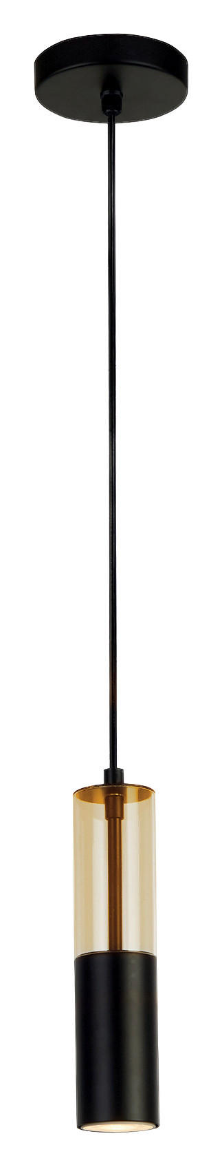 Searchlight Pendelleuchte schwarz Acryl Stahl B/H/L/D: ca. 10x120x10x10 cm GU10 1 Brennstellen Merrygold - schwarz (10,00/10,00/120,00cm) - Searchlight