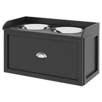 PawHut Hundenapf schwarz Edelstahl B/H/L: ca. 30x36x60 cm Hundenapf - schwarz (60,00/30,00/36,00cm) - PawHut