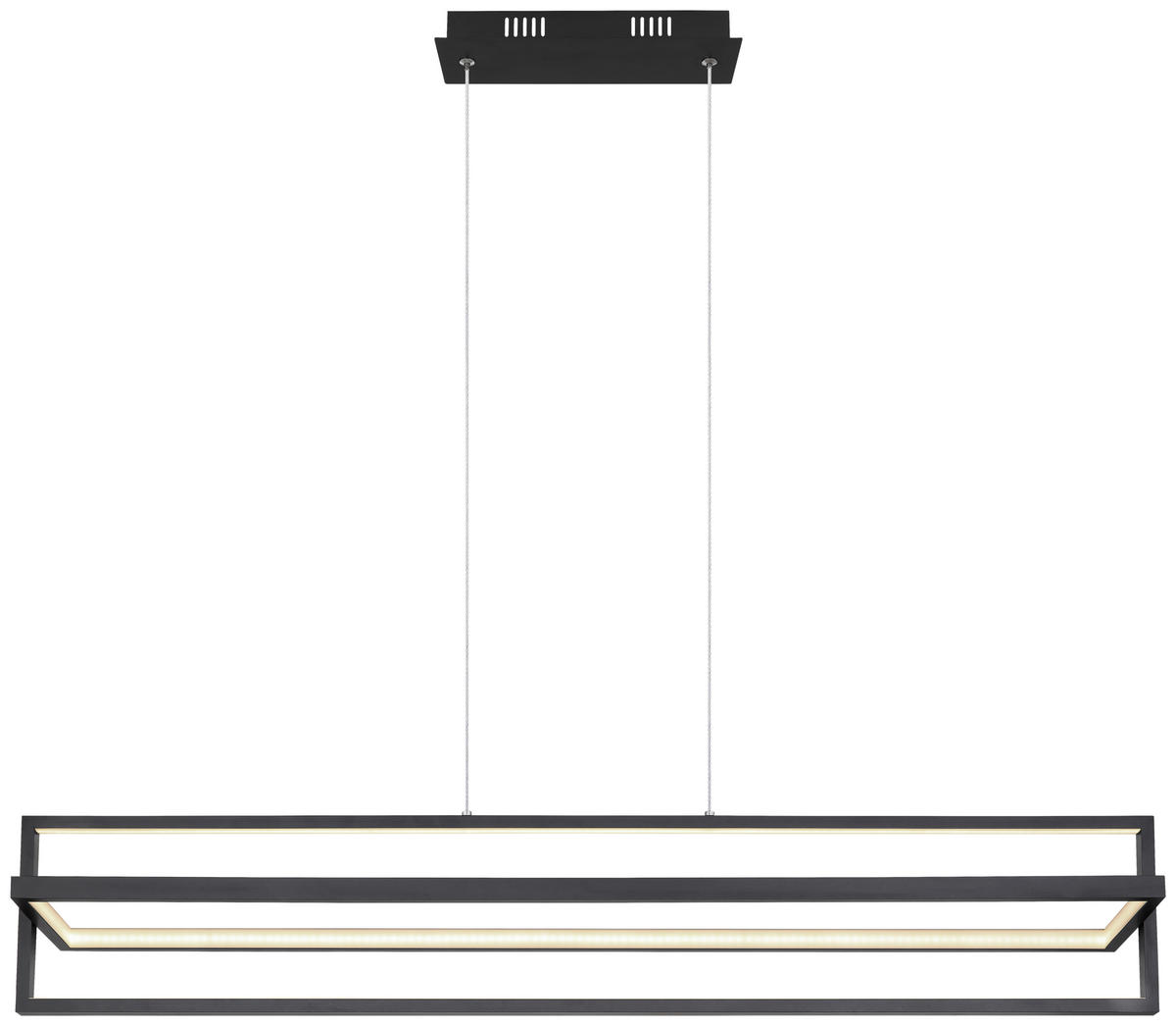 GLOBO LED-Pendelleuchte 67195H mattschwarz Metall Kunststoff B/H/T: ca. 18x120x102 cm FLIPS - mattschwarz (18,00/120,00/102,00cm) - GLOBO