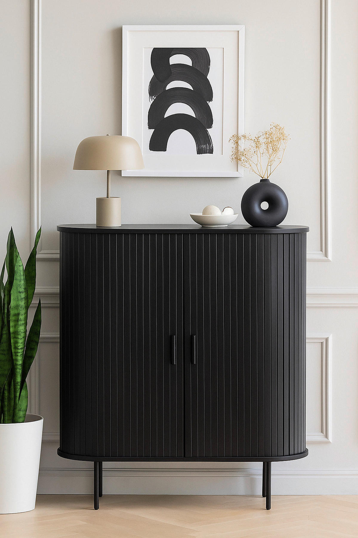 Kommode SELVA schwarz B/H/T: ca. 100x118x40 cm SELVA - schwarz (100,00/118,00/40,00cm) - WIPMEB