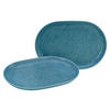 CreaTable Plattenset Orient Mandala aqua Porzellan D: ca. 28 cm Orient Mandala - aqua (28,00cm) - CreaTable