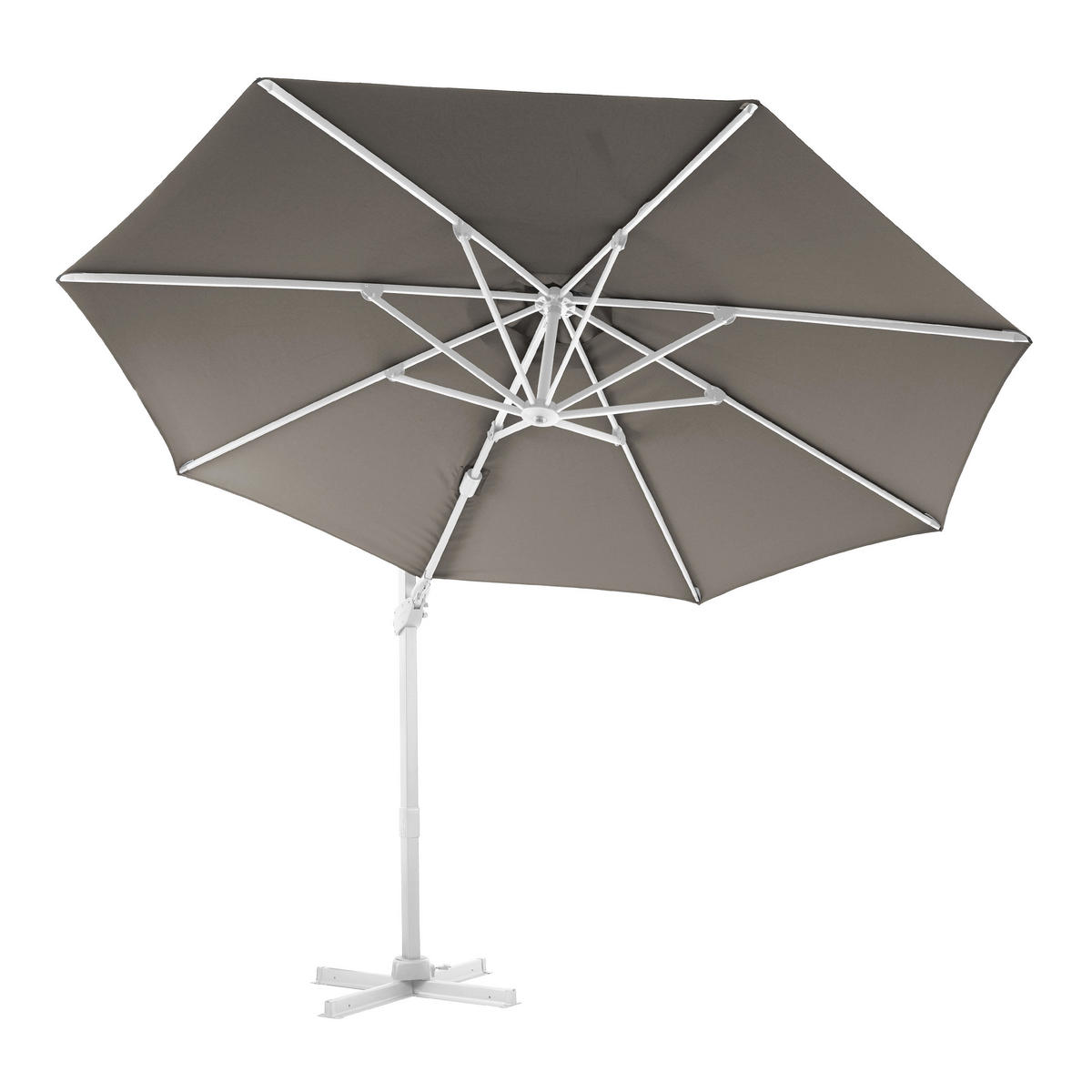 AXI Outdoor Living Ampelschirm Cyrus weiß Metall B/H/L: ca. 300x250x300 cm Cyrus - weiß/taupe (300,00/300,00/250,00cm) - AXI Outdoor Living