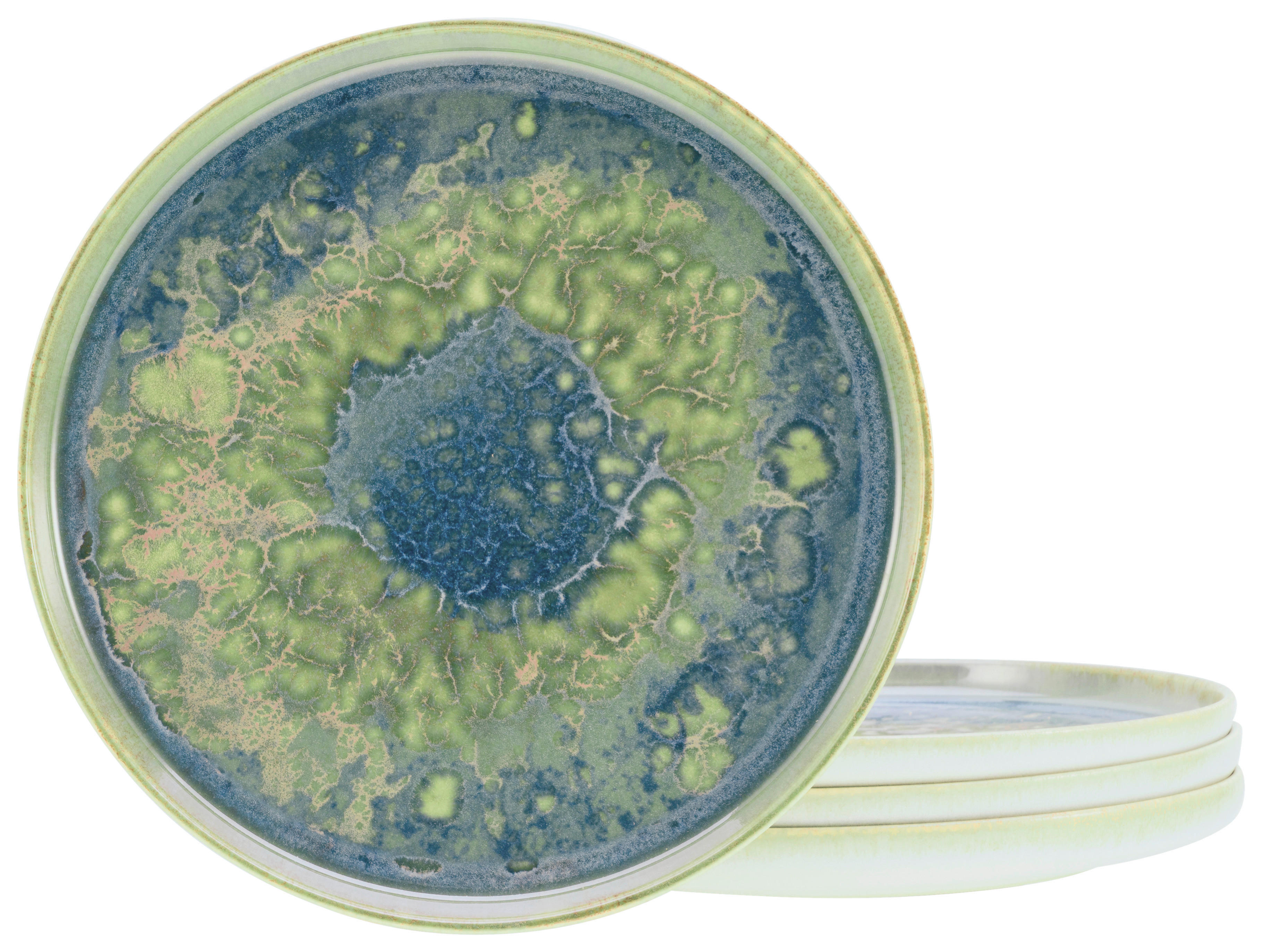 CreaTable Teller Yuki multicolor Steinzeug D: ca. 28 cm Yuki - multicolor (28,00cm) - CreaTable