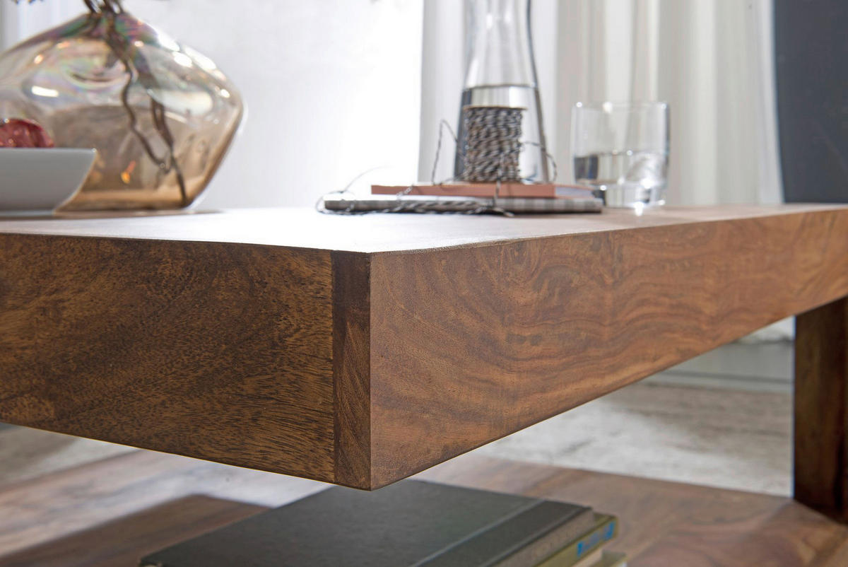Couchtisch braun B/H/T: ca. 90x40x90 cm Couchtisch - braun (90,00/40,00/90,00cm) - Wohnling