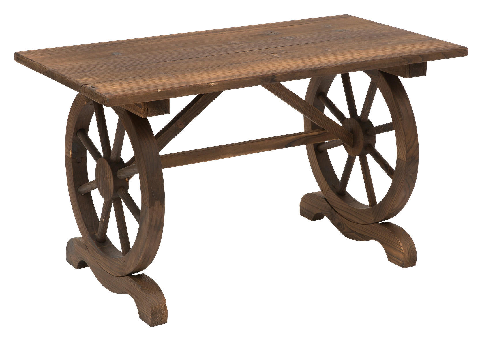 Outsunny Gartentisch natur Holz B/H/L: ca. 60x65x115 cm Gartentisch - natur (115,00/60,00/65,00cm) - Outsunny