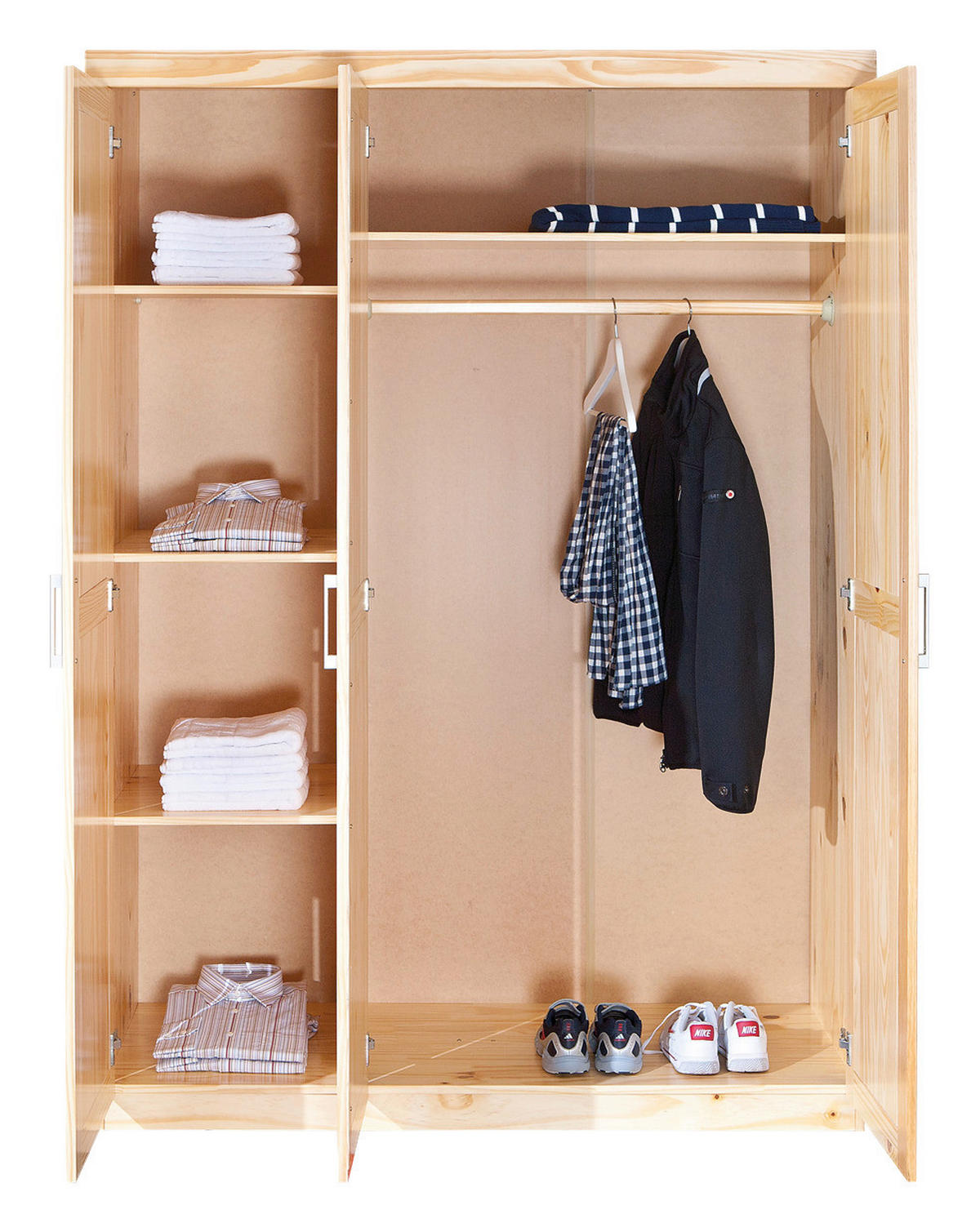 Kleiderschrank Pelle natur B/H/T: ca. 140x190x55 cm Pelle - natur (140,00/190,00/55,00cm) - Inter Link