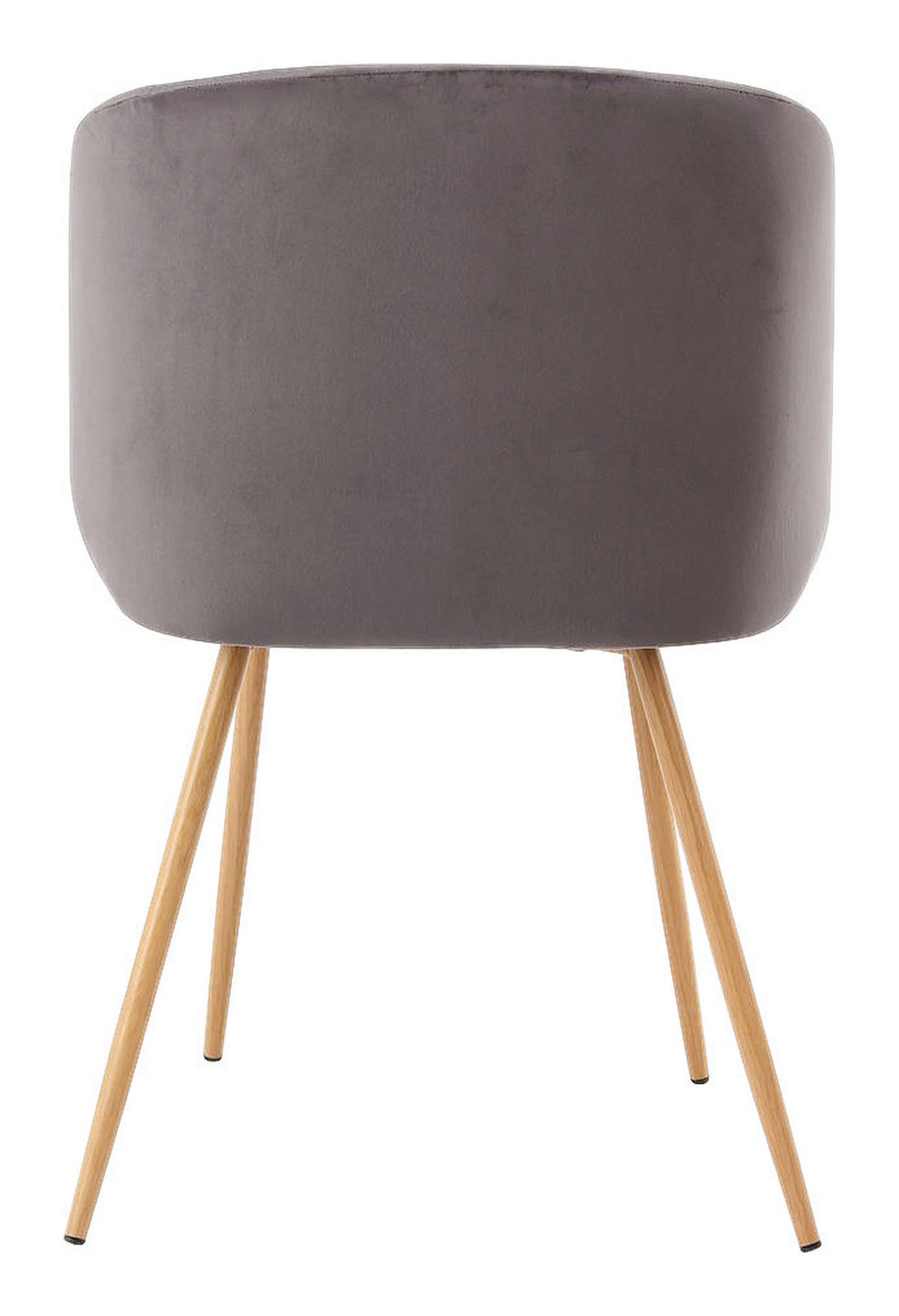 Stuhl Celina 100 2er grau Microfaser B/H/T: ca. 54x84x56 cm Celina 100 2er - Eiche/grau (54,00/84,00/56,00cm) - 360 Living
