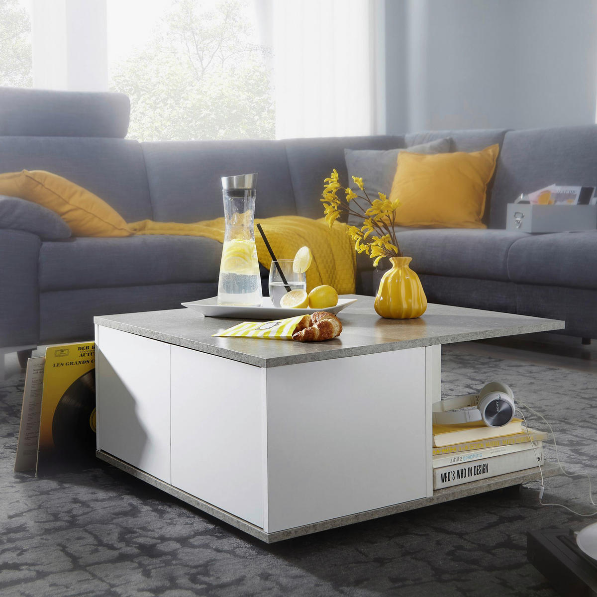 Couchtisch weiß B/H/T: ca. 70x36x70 cm Couchtisch - weiß (70,00/36,00/70,00cm) - Wohnling