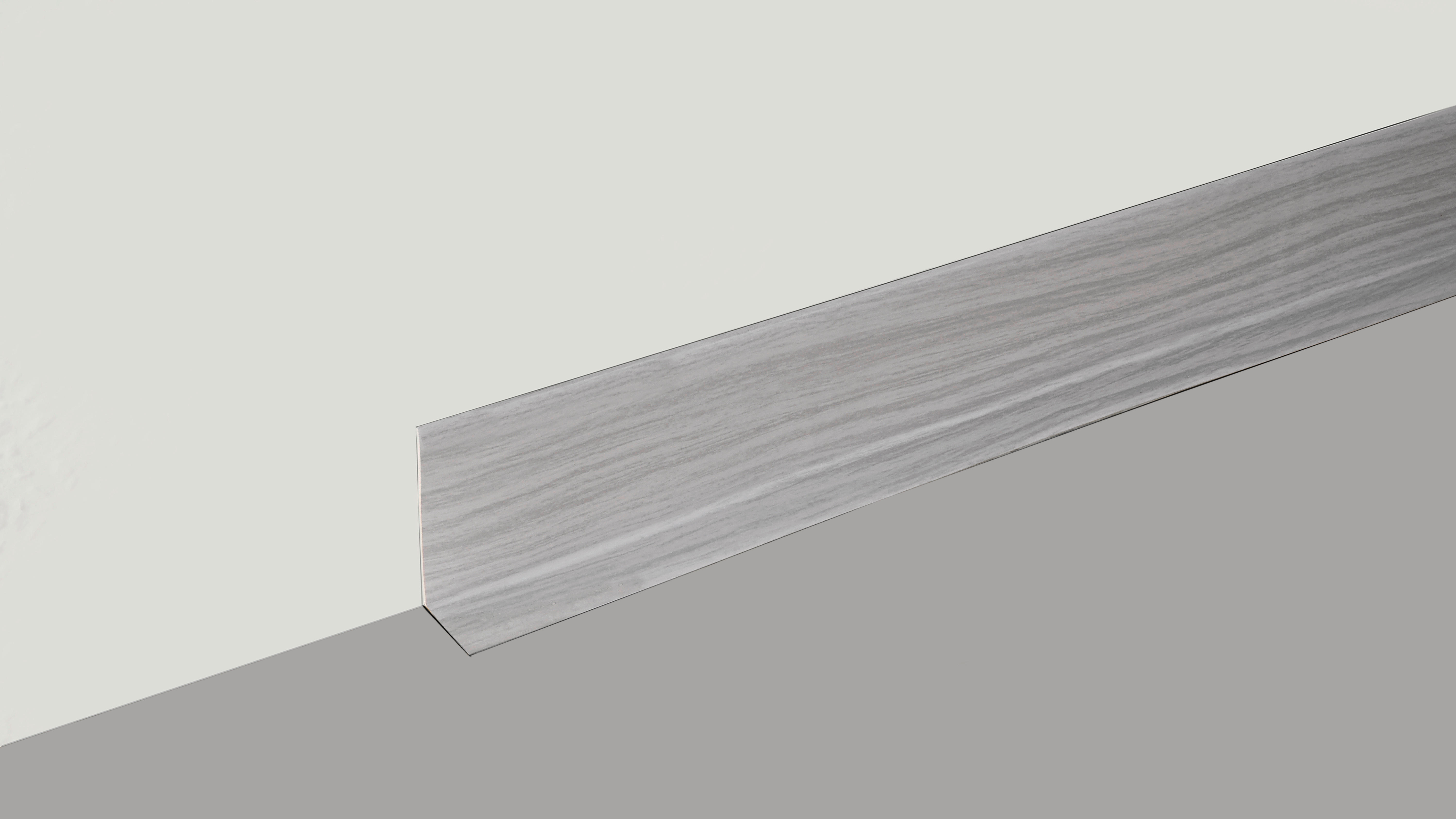 POCOline Sockelleiste L/B/H: ca. 500x5x1,5 cm pro Stück Sockelleiste_PVC 5m sk Esche weiß - (500,00/5,00/1,50cm) - POCOline