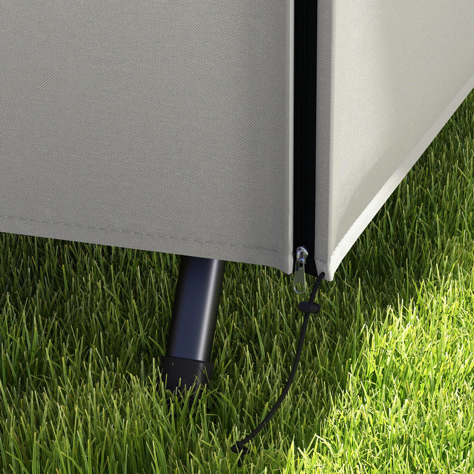 Outsunny Abdeckplane grau Polyester B/H/L: ca. 124x205x164 cm Abdeckhaube_für_Hollywoodschaukeln - grau (164,00/124,00/205,00cm) - Outsunny