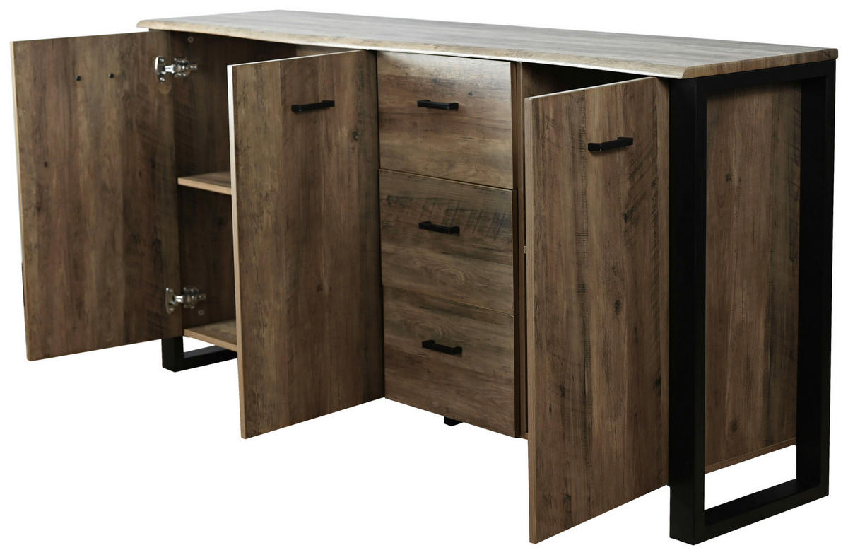 Sideboard Ute Akazie Nachbildung B/H/T: ca. 180x90x45 cm Ute - (180,00/90,00/45,00cm)