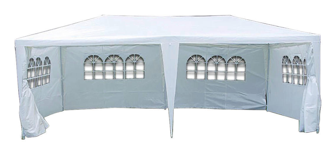 VCM Pavillon weiß Metall B/H/L: ca. 600x197x300 cm Pavillon - weiß (300,00/600,00/197,00cm) - VCM