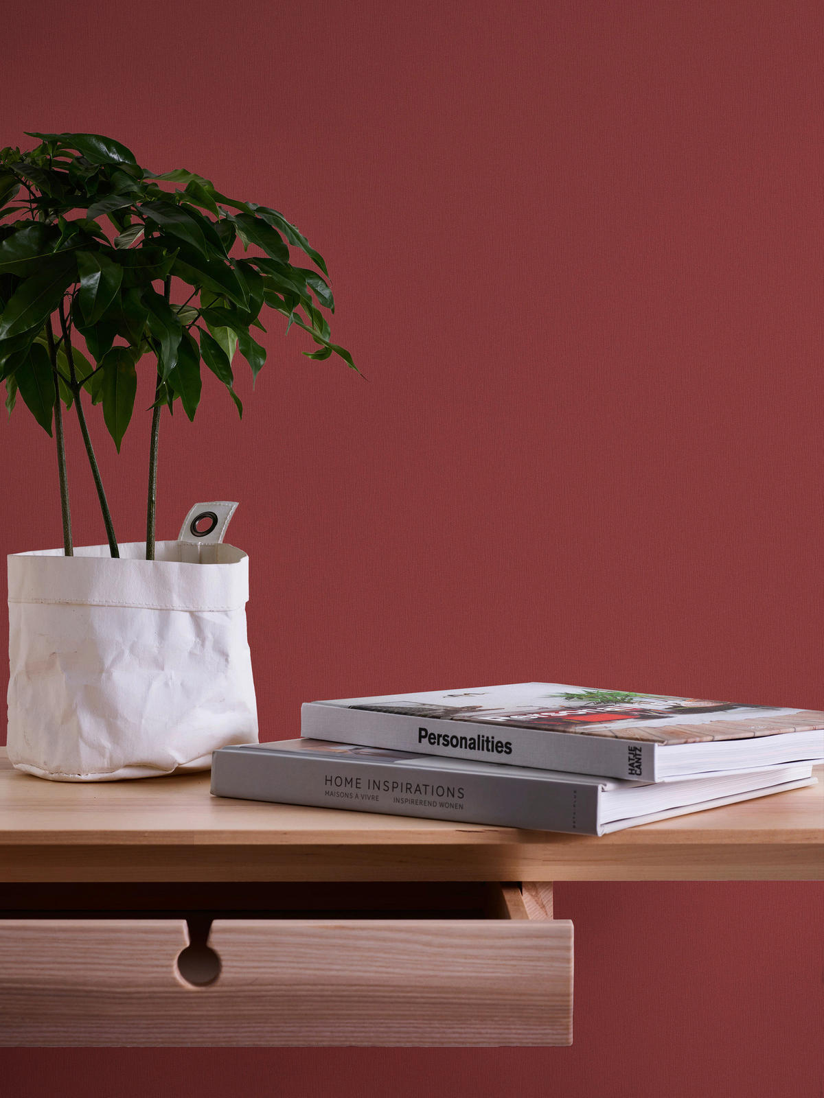 Livingwalls Vliestapete Best of Vlies Uni rot B/L: ca. 53x1005 cm Best of Vlies - rot (53,00/1005,00cm) - Livingwalls