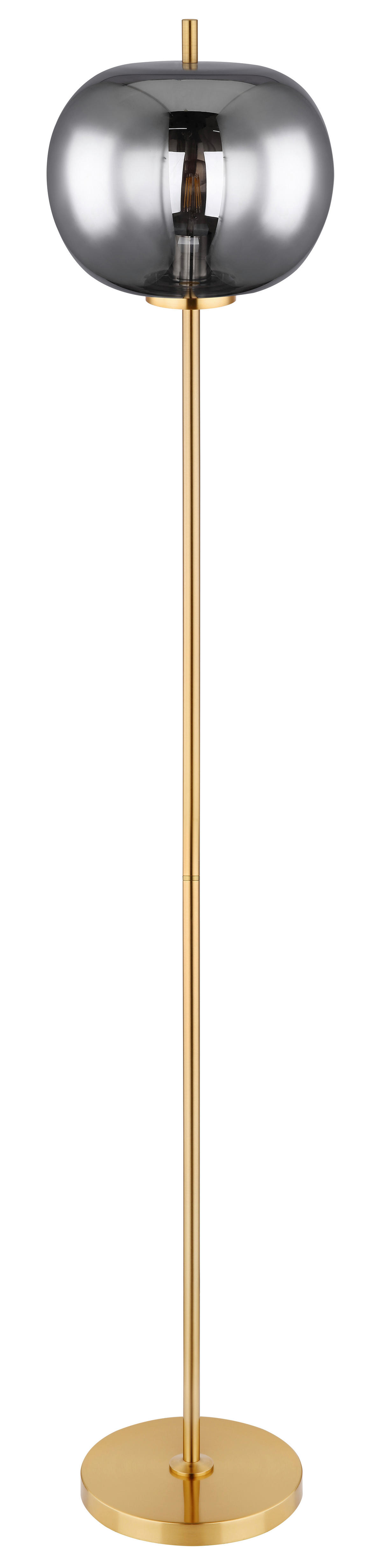 GLOBO Stehleuchte messing Metall Glas H/D: ca. 160x30 cm 1 Brennstellen 15345SMM - messing (30,00/160,00cm) - GLOBO