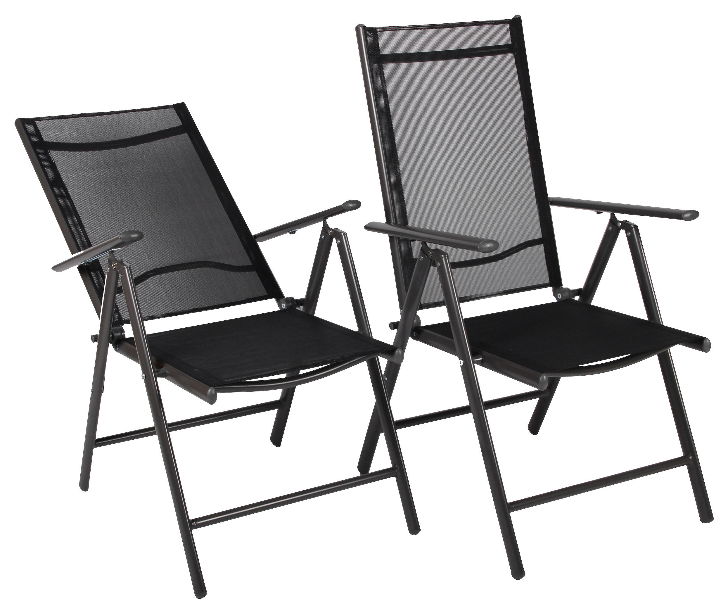 VCM Klappsessel-Set Sonlas anthrazit Textilene B/H/T: ca. 56x105x64 cm Sonlas - anthrazit (56,00/105,00/64,00cm) - VCM