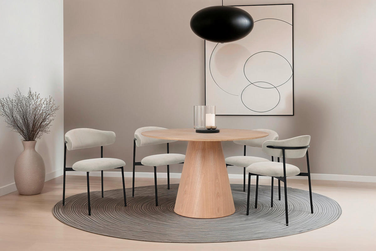 Stuhl JERSEY 2er-Set. taupe Webstoff B/H/T: ca. 58x78x54,5 cm JERSEY 2er-Set. - schwarz/taupe (58,00/78,00/54,50cm) - byLIVING