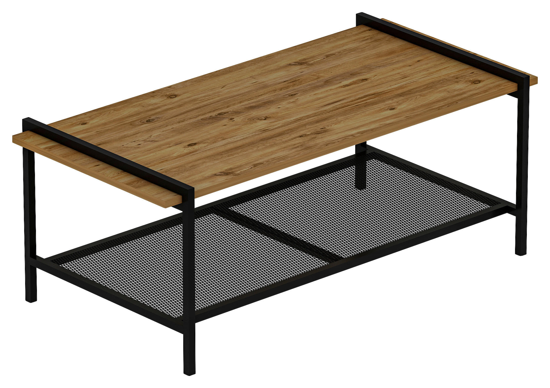 Couchtisch Lara walnuss Nachbildung schwarz B/H/T: ca. 120x45x60 cm Lara - schwarz/walnuss (120,00/45,00/60,00cm) - moebel17