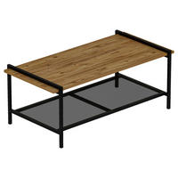 Couchtisch Lara walnuss Nachbildung schwarz B/H/T: ca. 120x45x60 cm Lara - schwarz/walnuss (120,00/45,00/60,00cm) - moebel17