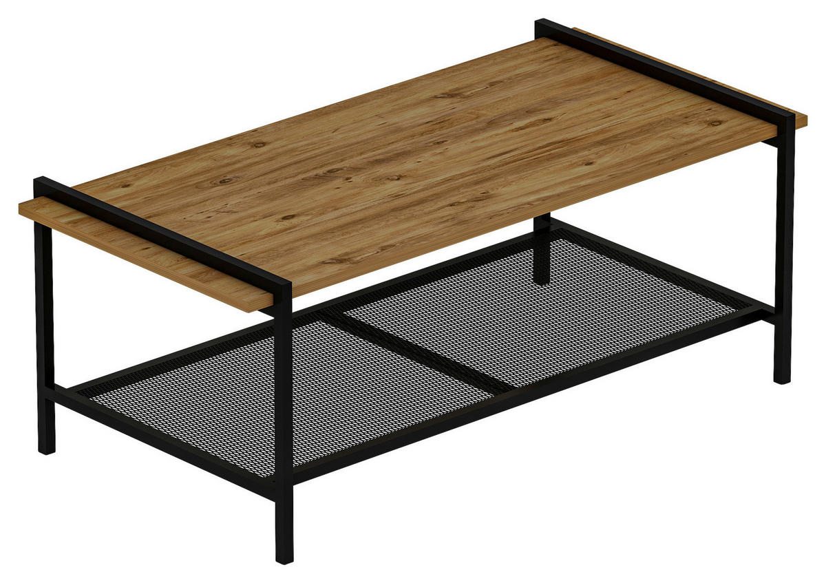 Couchtisch Lara walnuss Nachbildung schwarz B/H/T: ca. 120x45x60 cm Lara - schwarz/walnuss (120,00/45,00/60,00cm) - moebel17