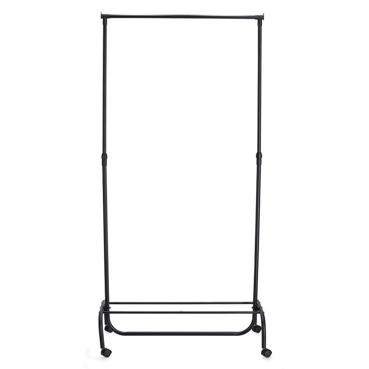 Zeller Kleiderständer schwarz Kunststoff B/H/L: ca. 43x175x86 cm Rollkleiderständer - schwarz (86,00/43,00/175,00cm) - Zeller