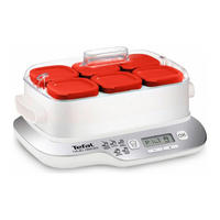 Tefal Joghurtbereiter weiß Metall B/H/L: ca. 23x16x29,5 cm Joghurtbereiter - weiß/rot (29,50/23,00/16,00cm) - Tefal