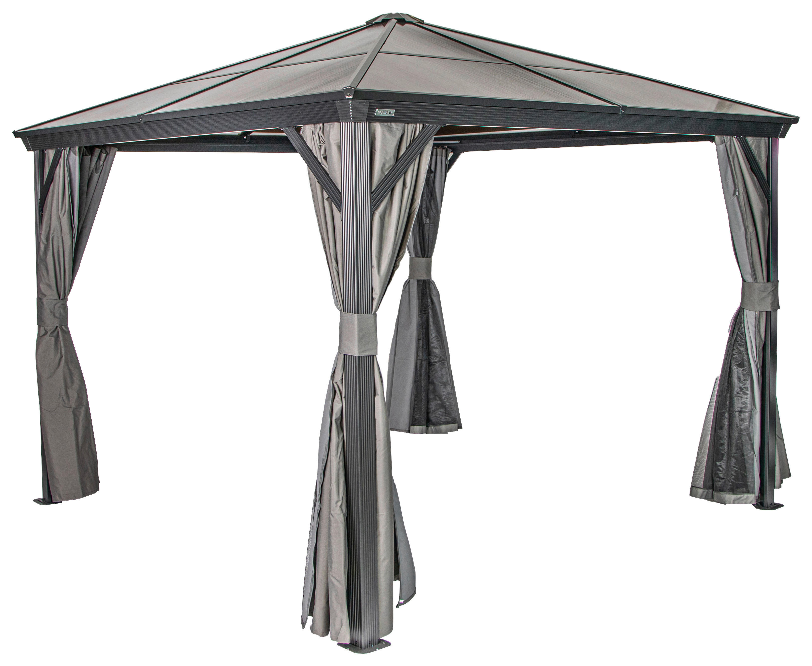 Sojag Pavillon Verona anthrazit Aluminium B/H/L: ca. 298x260x298 cm günstig online kaufen