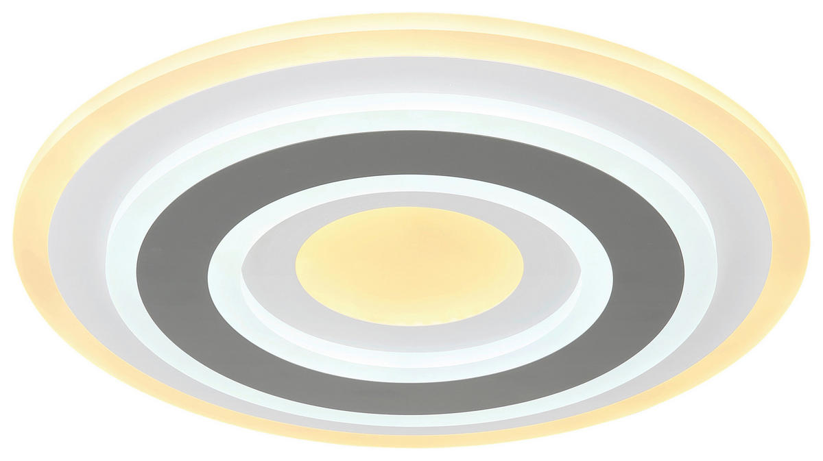 GLOBO Deckenleuchte SABATINO 48011-36 Opal weiß anthrazit Acryl Metall H/D: ca. 5,5x38 cm Deckenleuchte_Sabatino - weiß/Opal (38,00/5,50cm) - GLOBO