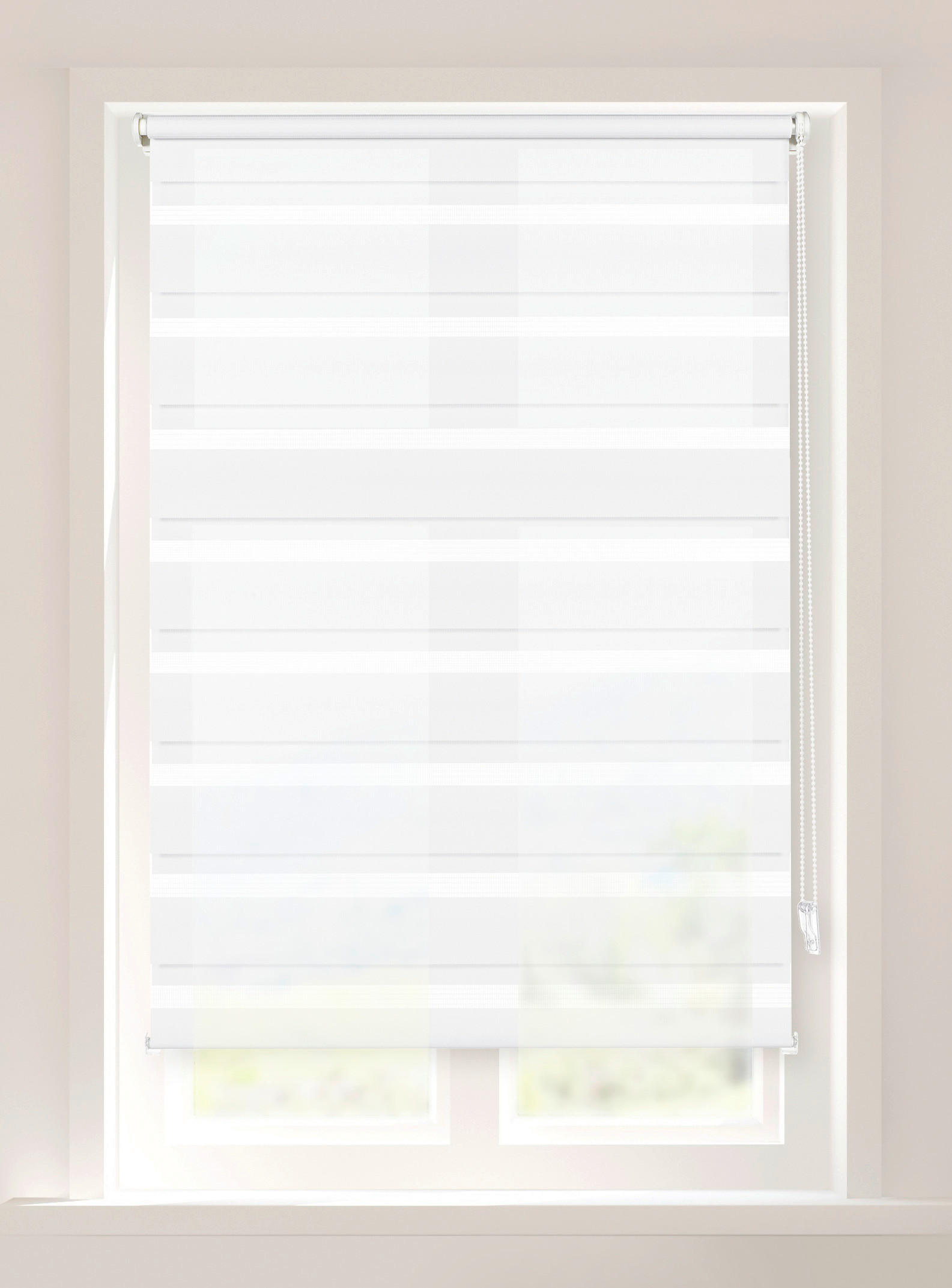 Doppelrollo weiß B/L: ca. 82x200 cm Doppelrollo - weiß (82,00/200,00cm) - Boviva