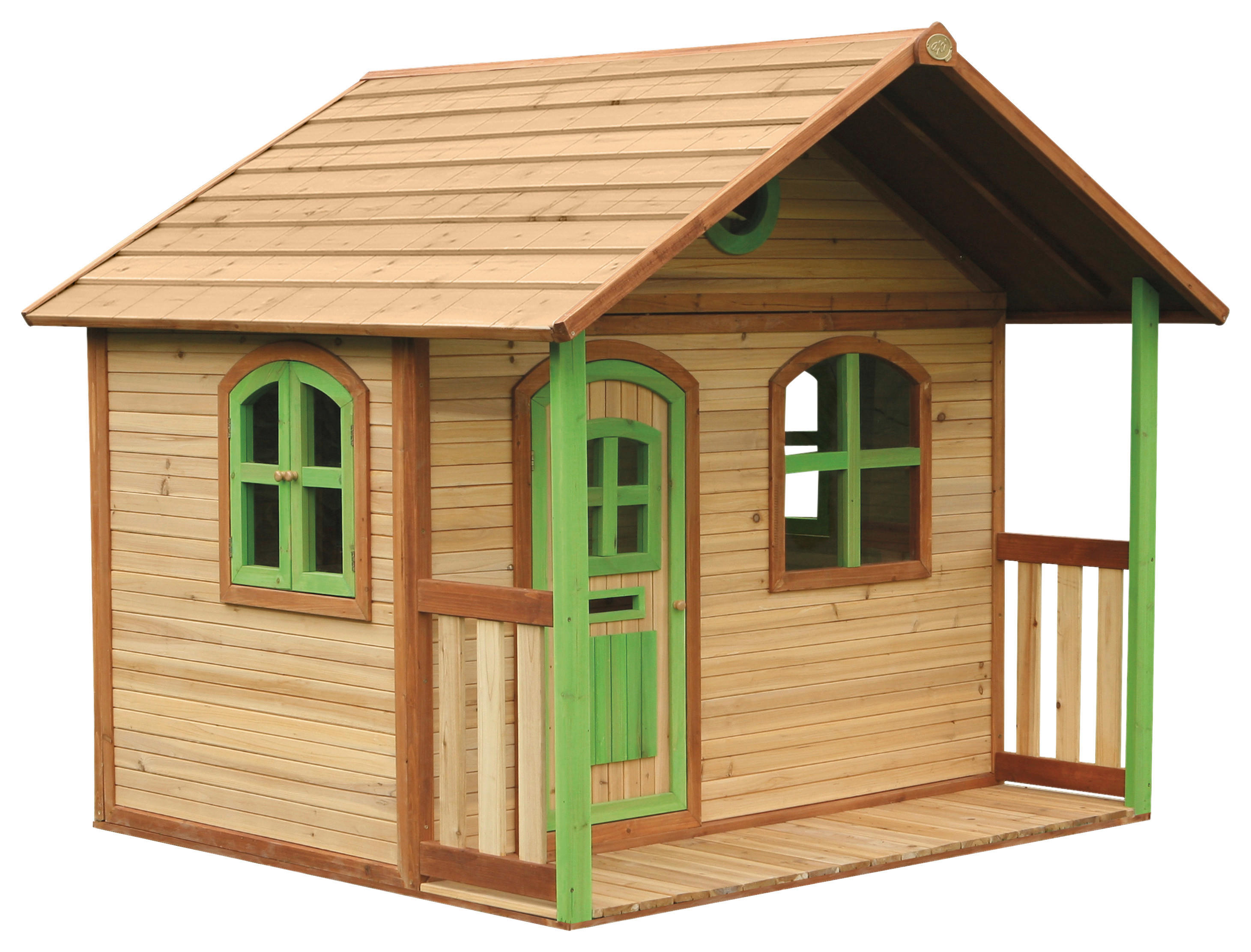 AXI Spielhaus Milan braun B/H/L: ca. 202x180x191 cm Milan - braun/grün (191,00/202,00/180,00cm) - AXI