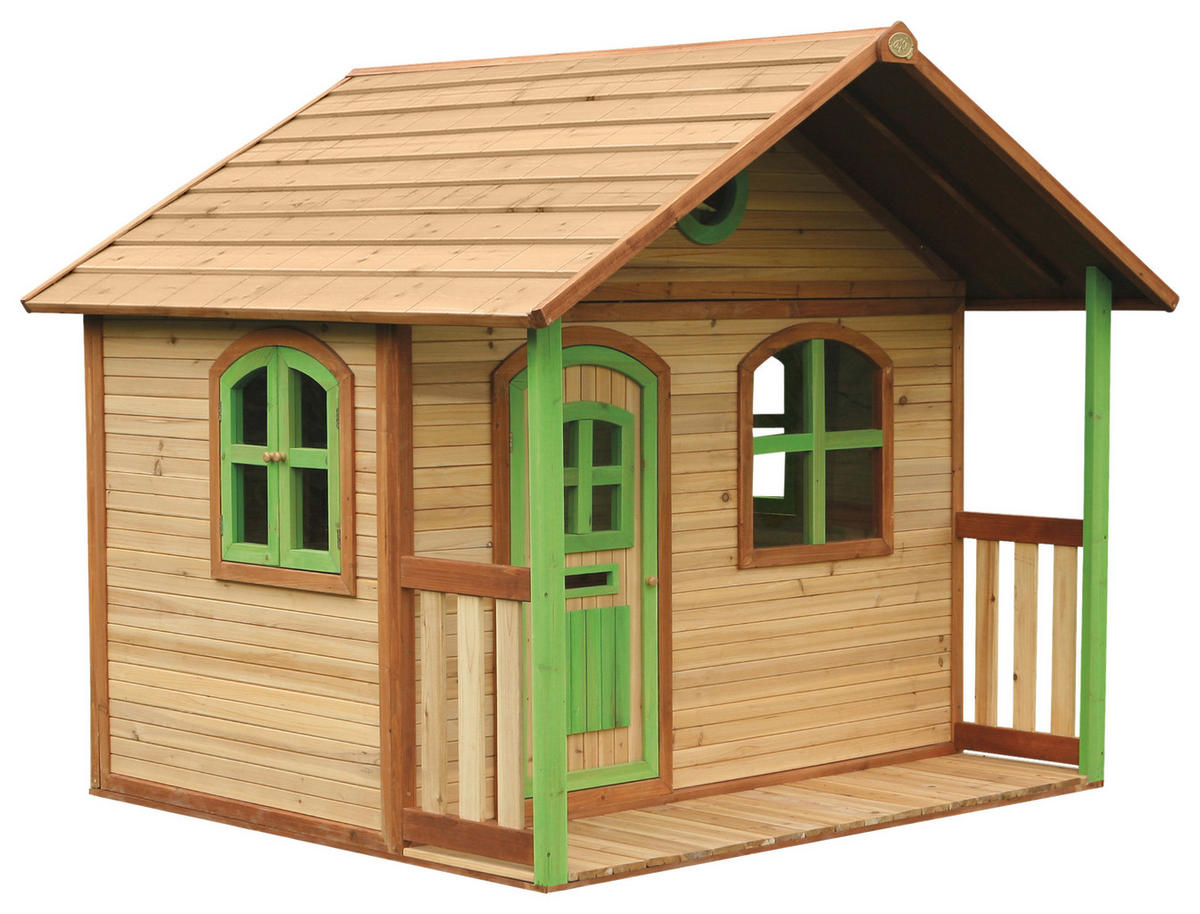AXI Spielhaus Milan braun B/H/L: ca. 202x180x191 cm Milan - braun/grün (191,00/202,00/180,00cm) - AXI