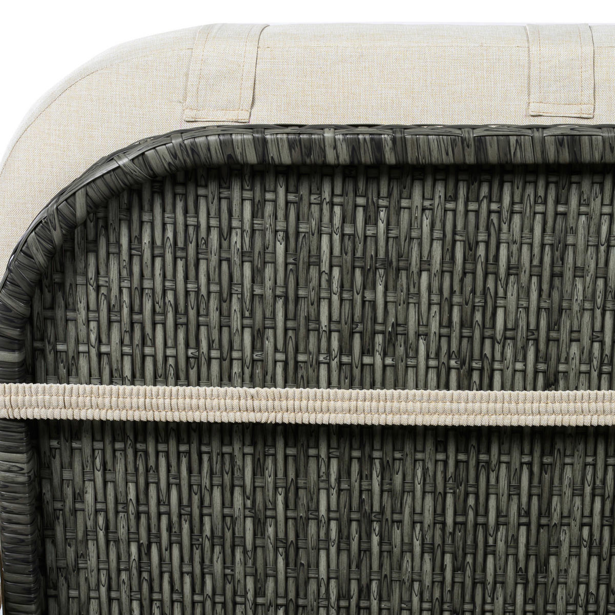 POCOline Gartenliege beige Stahl Doppel-Sonnenliege - beige/grau - POCOline