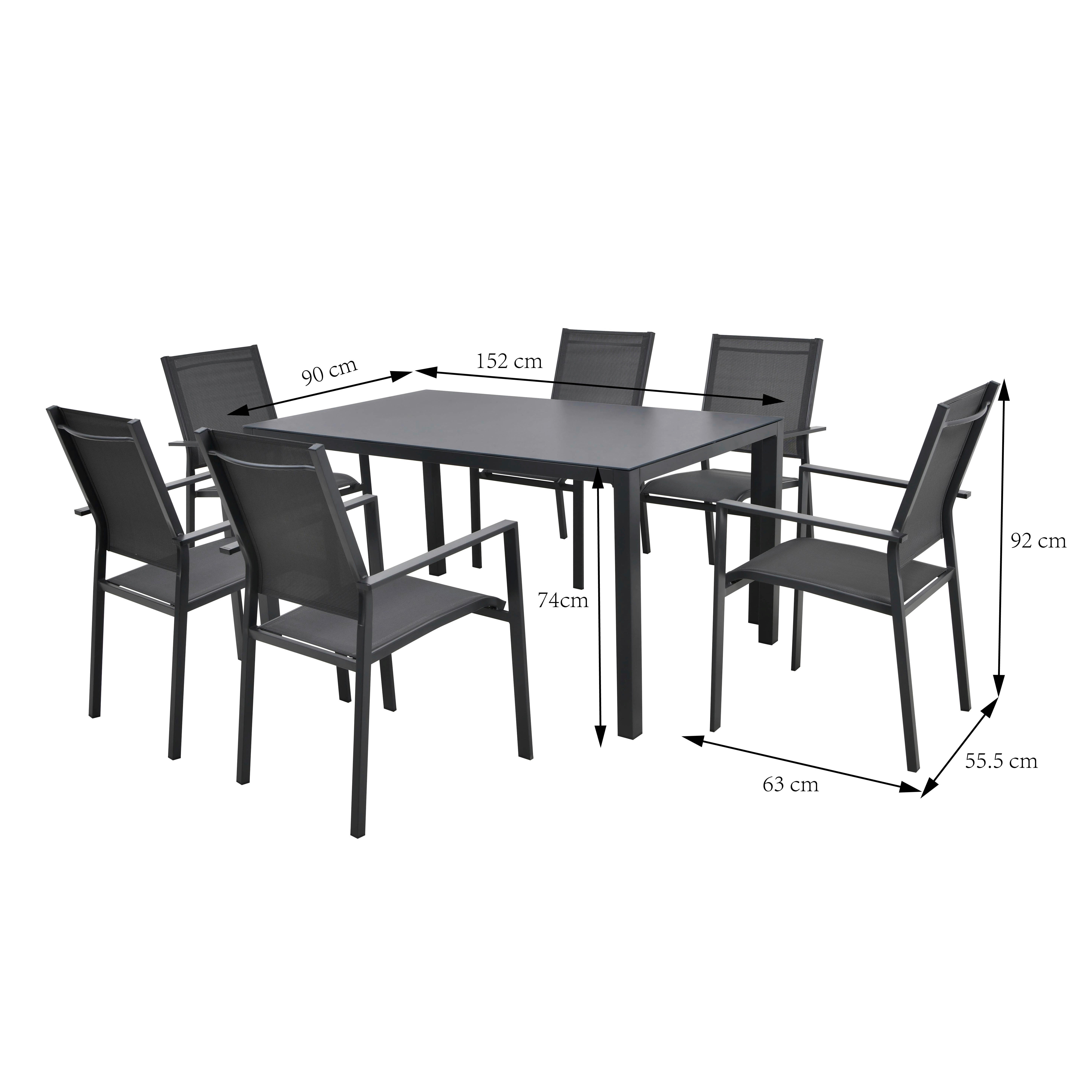 Thumbnail - POCOline Gartensitzgruppe grau Stahl