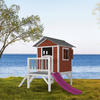 AXI Spielhaus Lodge XL rot B/H/T: ca. 240x189x167 cm Lodge XL - lila/weiß (240,00/189,00/167,00cm) - AXI