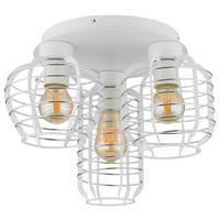 GLOBO Deckenleuchte Chrom weiß Aluminium Metall B/H/L: ca. 38x42x38 cm 3 Brennstellen Deckenleuchte-Nesa - weiß/Chrom (38,00/38,00/42,00cm) - GLOBO