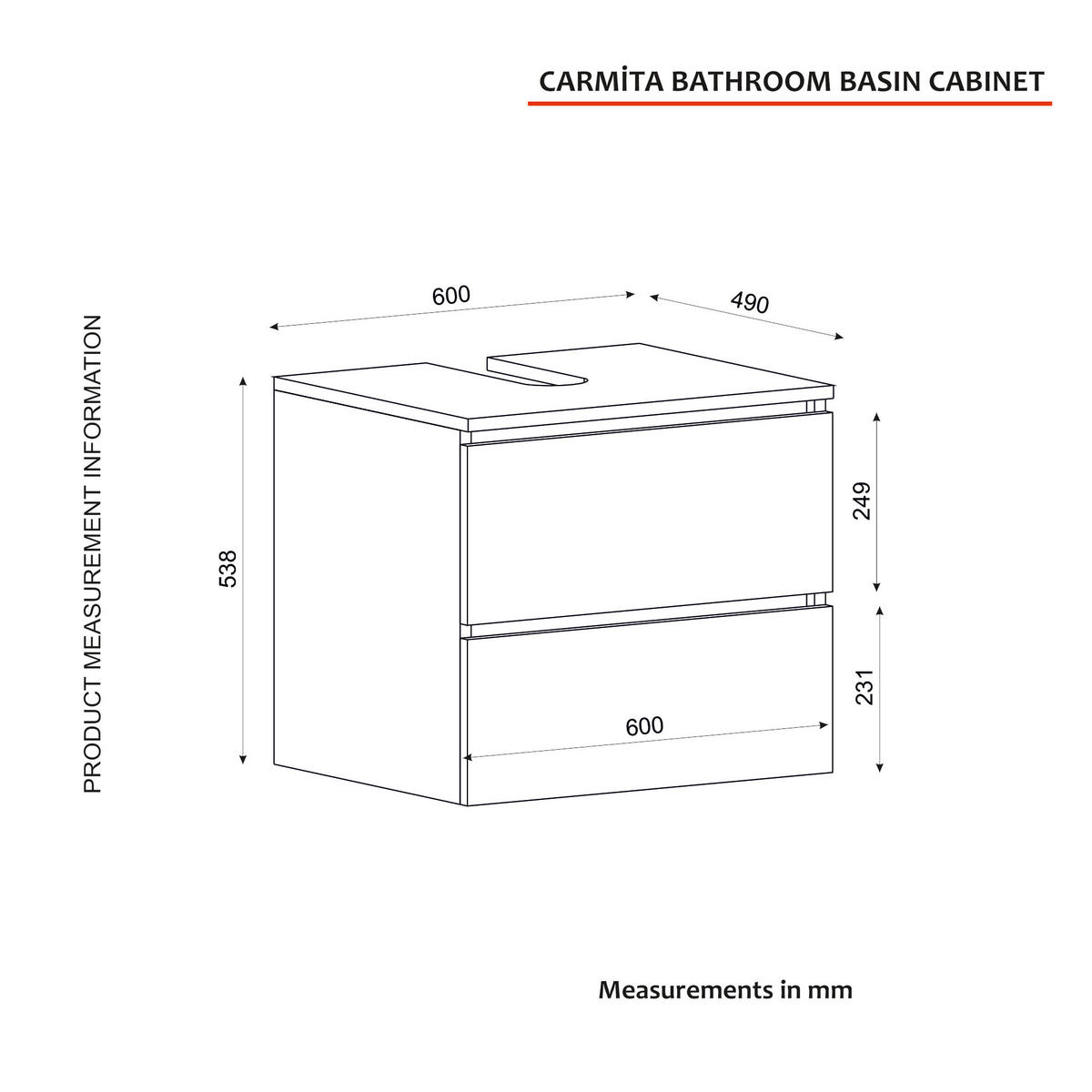 Waschbeckenunterschrank Carmita weiß B/H/T: ca. 60x53,8x49 cm Carmita - weiß (60,00/53,80/49,00cm) - moebel17