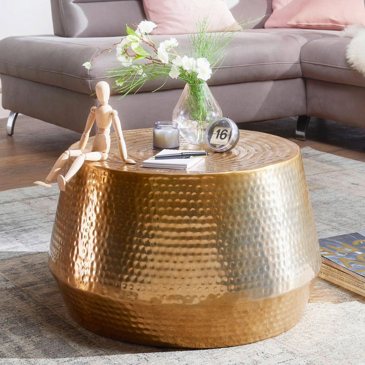 Wohnling Couchtisch gold B/H/T: ca. 0x36x0 cm Couchtisch - gold (0,00/36,00/0,00cm) - Wohnling