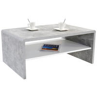 Couchtisch Cala Luna C4T02 Beton Optik Alpinweiß Nachbildung B/H/T: ca. 100x40x59 cm Cala Luna C4T02 - Beton/Alpinweiß (100,00/40,00/59,00cm)