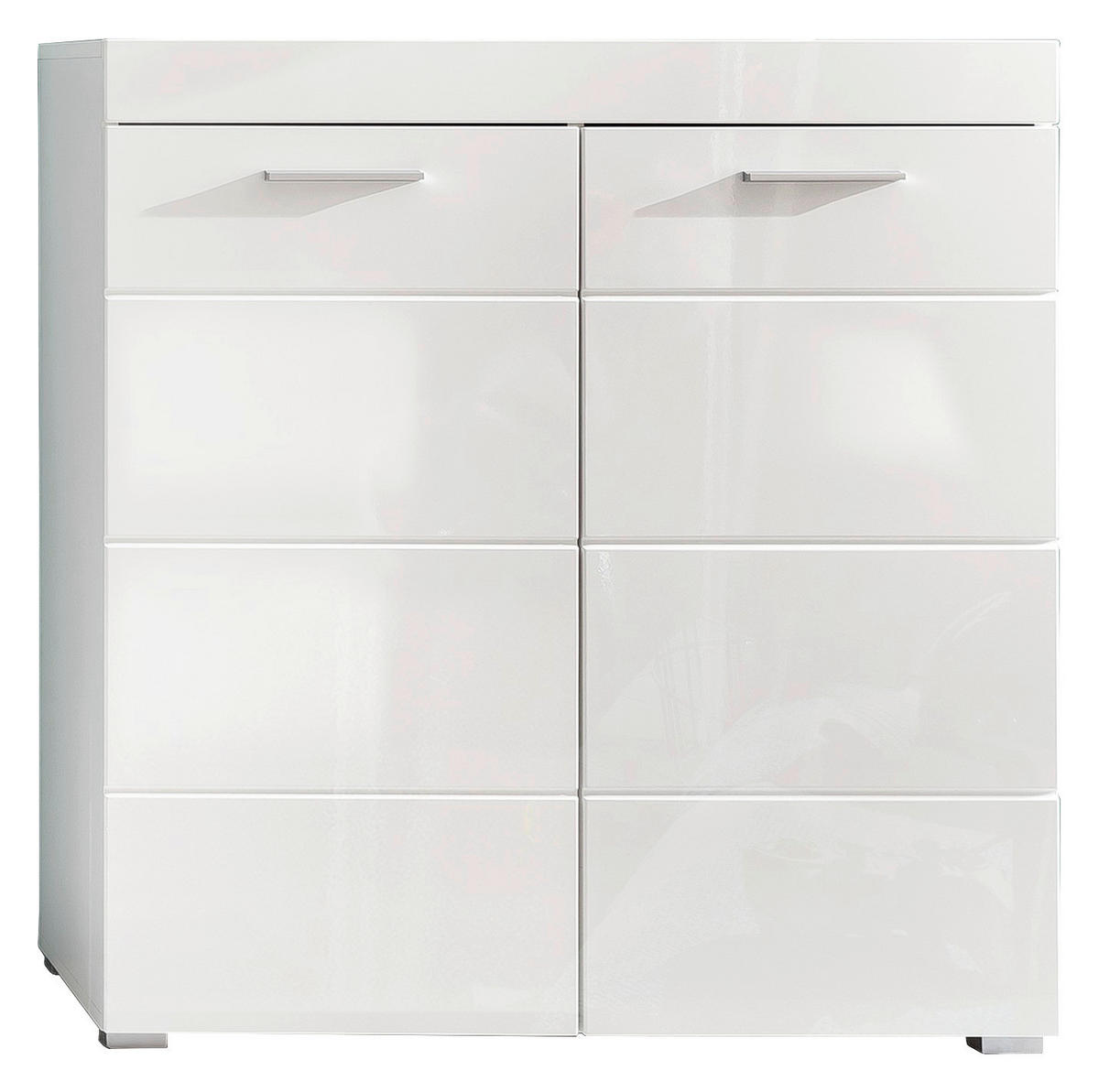Schuhschrank Amanda weiß Hochglanz weiß B/H/T: ca. 91x97x38 cm Amanda - weiß (91,00/97,00/38,00cm) - Trendteam
