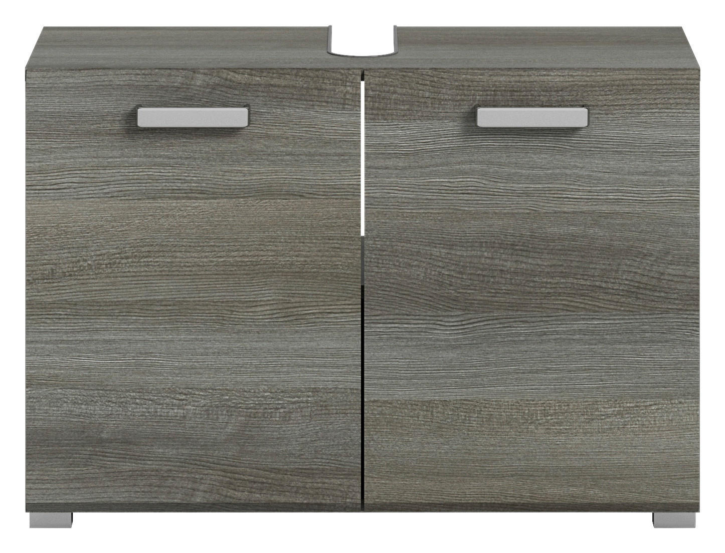Waschbeckenunterschrank SILVER Rauchsilber Nachbildung B/H/T: ca. 80x55x37 cm SILVER - (80,00/55,00/37,00cm) - xonox.home
